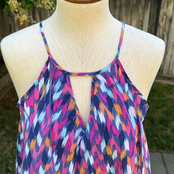 Tori Richard 100% Silk Sleeveless Geometric Abstract Blouse Women’s Size 0 - Picture 2 of 10